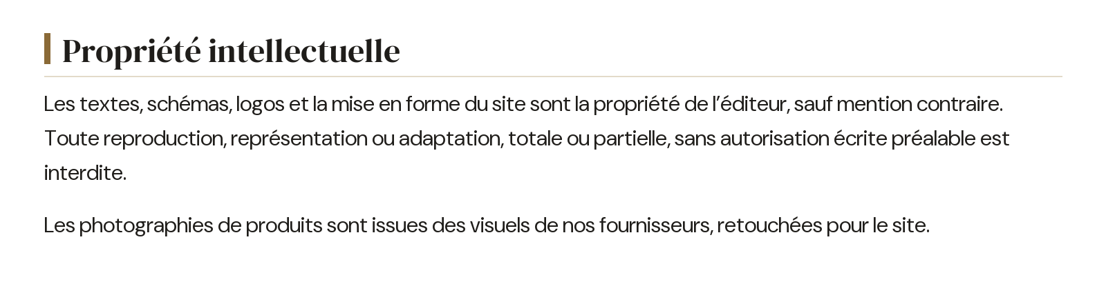 Mentions légales - Propriété intellectuelle