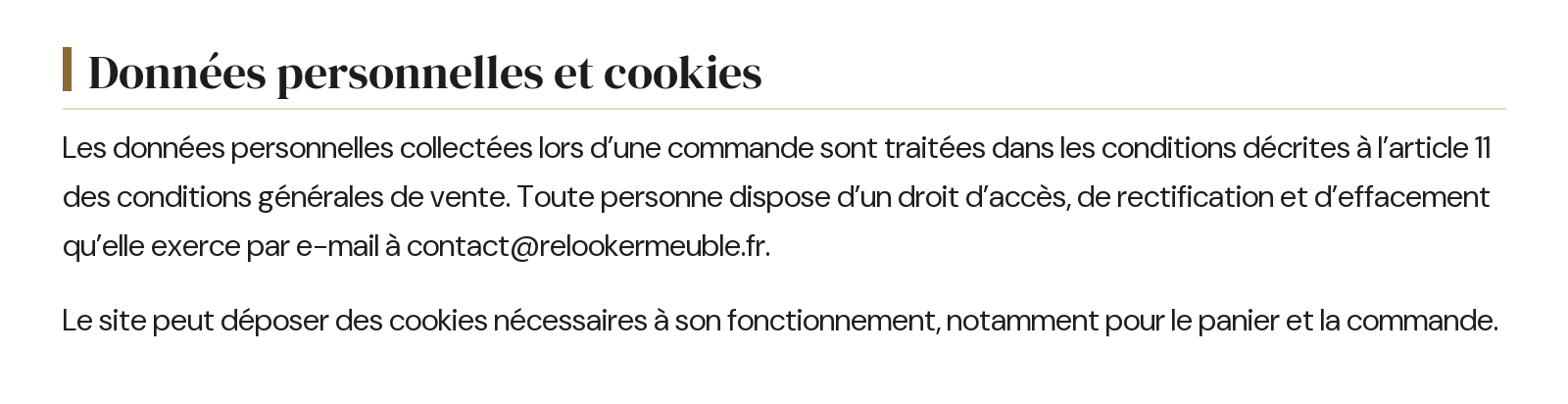 Mentions légales - Données personnelles et cookies