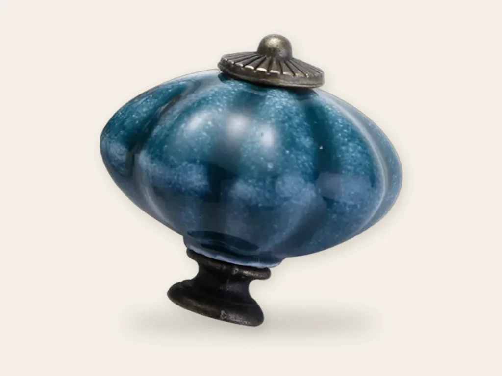 Bouton citrouille en céramique, diamètre 40 mm