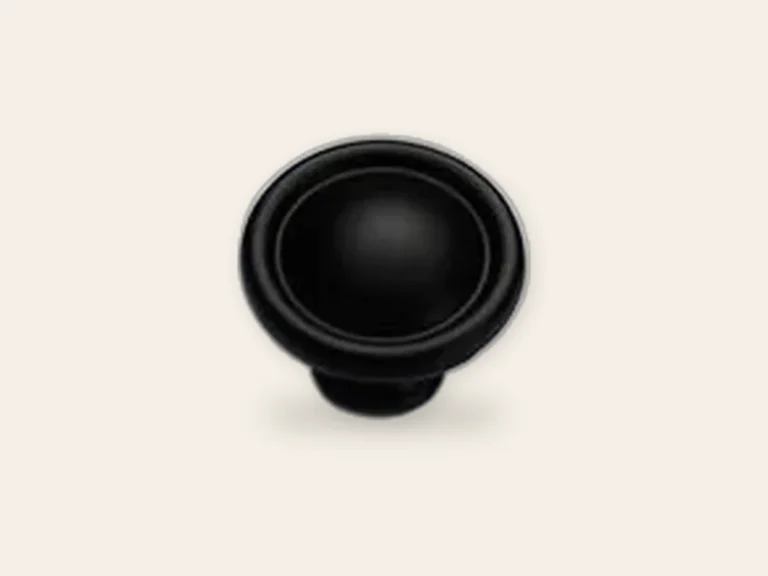 Bouton de meuble rond noir mat