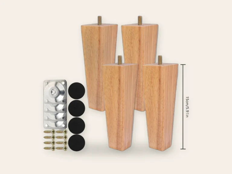 Pieds de meuble en bois massif, 15 cm