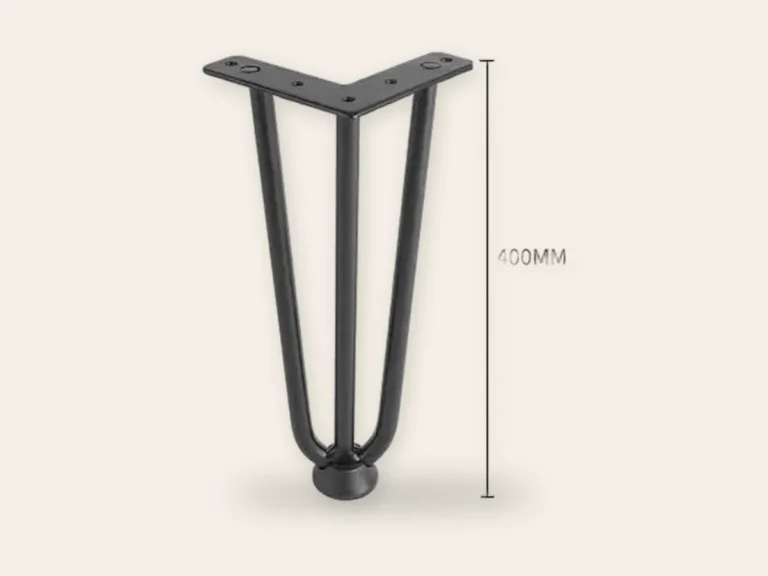 Pieds épingle 40 cm, acier noir