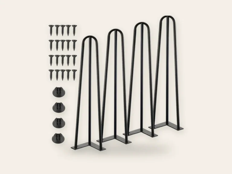 Pieds épingle 72 cm, acier noir